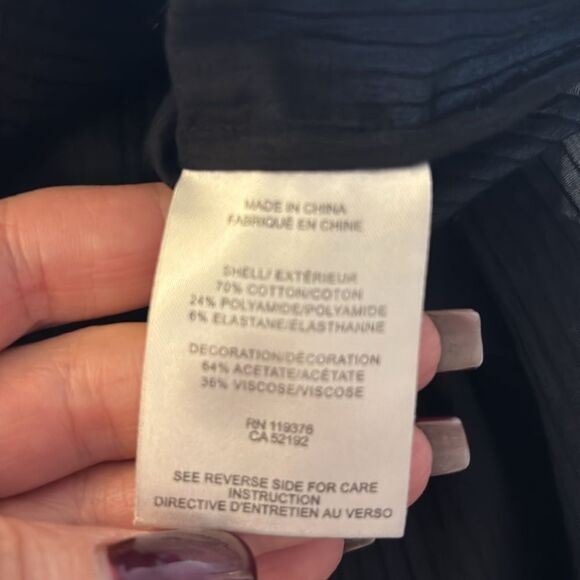 Helmut Lang cotton blend Chic Black Sheer Blouse, L - Picture 8 of 8